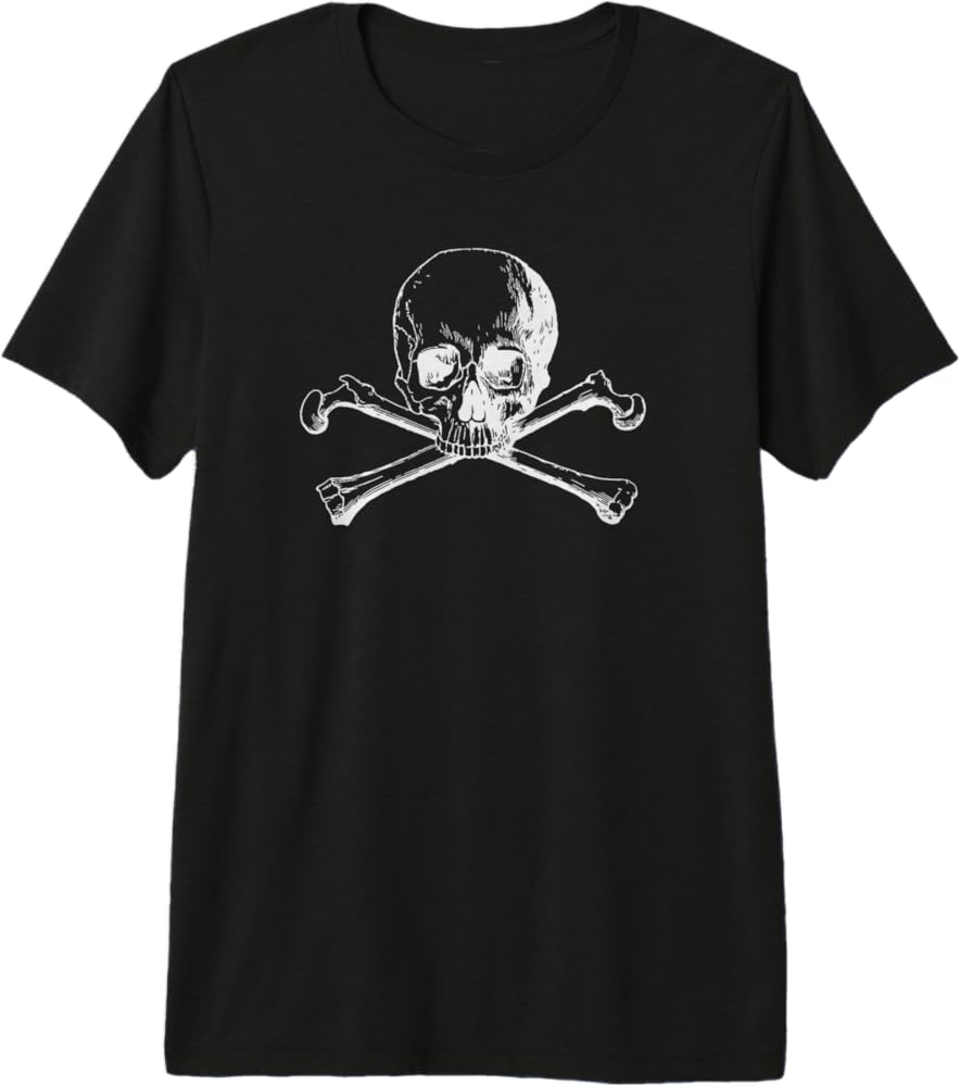 Amazon.com: Skull and Bone Cross Bones Logo T Shirt - Unisex